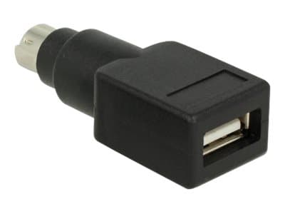 Delock - Tastatur- / musadapter - PS/2 (hann) til USB (hunn) - svart