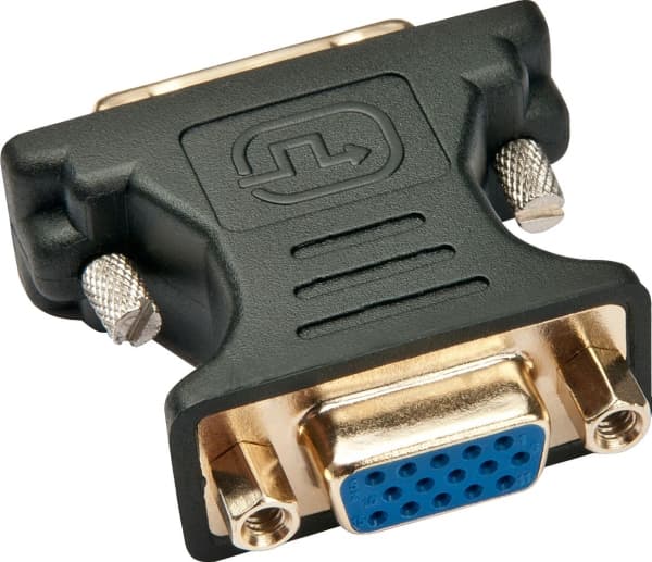 Lindy 41199, VGA, DVI-I, Sort, Gull
