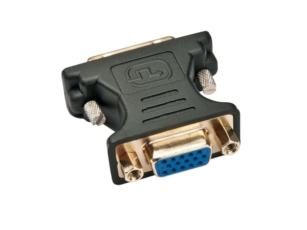 Lindy 41199, VGA, DVI-I, Sort, Gull