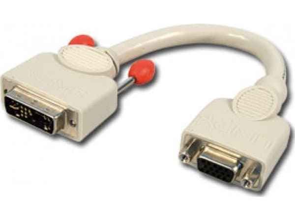 Lindy 41222 videokabelkobling 0,2 m DVI-A VGA (D-Sub) Grå