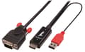Miniatyrbild 1 av 5: Lindy 41457, 0,1 m, VGA (D-Sub), HDMI + USB, Hanstik, Hanstik, Sort