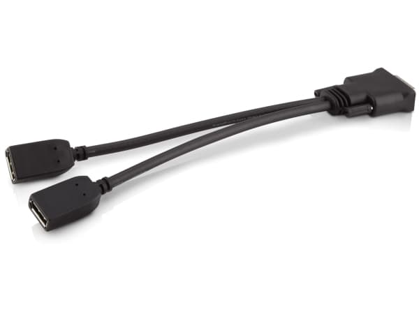HP DMS-59 to Dual DisplayPort Kit - DisplayPort-sovitin - DisplayPort (hun) til DMS-59 (han) - Elite Slice for Meeting Rooms G2, Slice G2; ENVY 27, 7