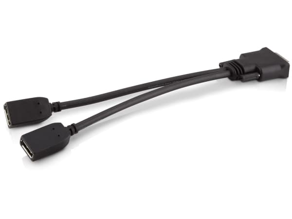 HP DMS-59 to Dual DisplayPort Kit - DisplayPort-sovitin - DisplayPort (hun) til DMS-59 (han) - Elite Slice for Meeting Rooms G2, Slice G2; ENVY 27, 7