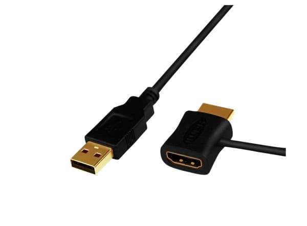 LogiLink CH0081, HDMI Type A (Standard), HDMI + USB, Hankjønn, Hunkjønn, Rett, Rett