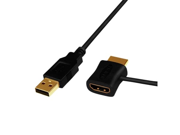LogiLink CH0081, HDMI Type A (Standard), HDMI + USB, Hankjønn, Hunkjønn, Rett, Rett