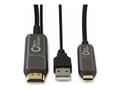 Miniatyrbilde 3 av 5: MicroConnect Premium - Adapterkabel - 24 pin USB-C hann til HDMI hann - 10 m - svart - Active Optical Cable (AOC), 4K 60Hz støtte