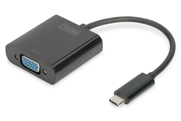 DIGITUS - Ekstern videoadapter - USB-C 3.1 - VGA - svart