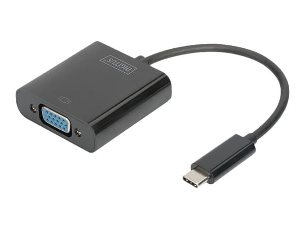 DIGITUS - Ekstern videoadapter - USB-C 3.1 - VGA - svart Sort