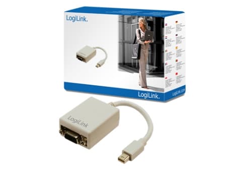 LogiLink - Displayadapter - Mini DisplayPort (hann) til HD-15 (VGA) (hunn) - 9 cm