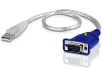 ATEN 2A-130G videokabelkobling 0,35 m USB Type-A VGA (D-Sub) Blå, Sølv