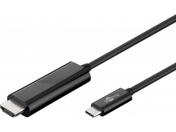 Goobay 77528, 1,8 m, USB Type-C, HDMI, Hankjønn, Hankjønn, USB