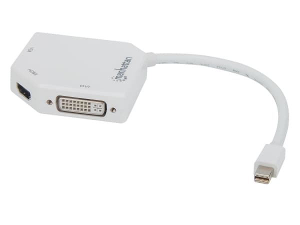 Manhattan 207362, 0,25 m, Mini DisplayPort, DVI-I + VGA (D-Sub) + HDMI, Uros, Naaras, Suora