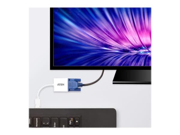 ATEN VC925-AT videokabelkobling DisplayPort VGA (D-Sub) Hvit