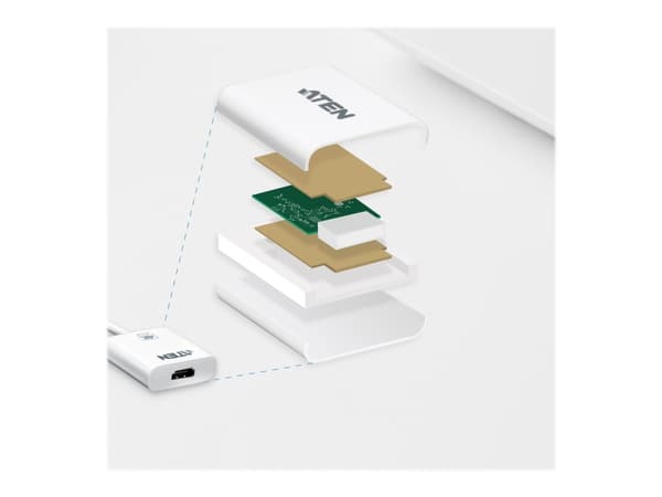 ATEN VC986-AT videokabelkobling DisplayPort HDMI Hvit