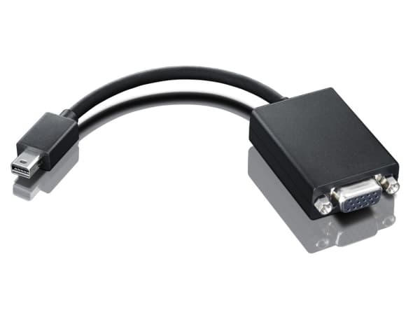 Lenovo - VGA-kabel - Mini DisplayPort (hane) till HD-15 (VGA) (hona) - 20 cm - för Lenovo ThinkPad Helix; ThinkPad L570; P51; T430; T430i; T431s; T47