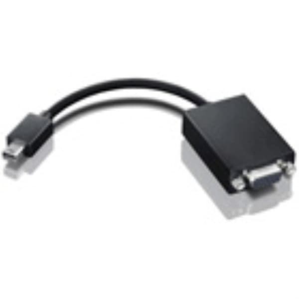 Lenovo - VGA-kabel - Mini DisplayPort (hane) till HD-15 (VGA) (hona) - 20 cm - för Lenovo ThinkPad Helix; ThinkPad L570; P51; T430; T430i; T431s; T47