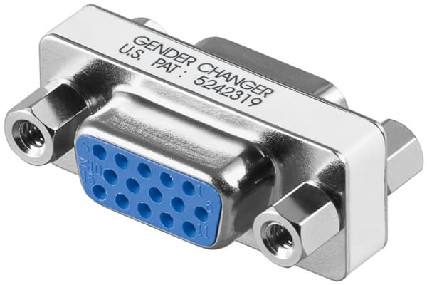 Goobay CAK ADAP D-SUB HD15 F/F gender changer, 15 pin HD, 15 pin HD