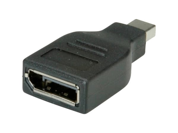 ROLINE DisplayPort Adapter, DP F - Mini DP M, Mini DP, DP, Sort