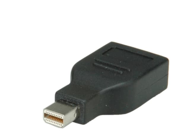 ROLINE DisplayPort Adapter, DP F - Mini DP M, Mini DP, DP, Sort