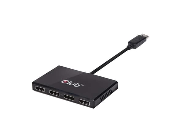 Club 3D SenseVision Multi Stream Transport (MST) Hub CSV-6400 - Video/lyd-splitter - 4 x DisplayPort - stasjonær