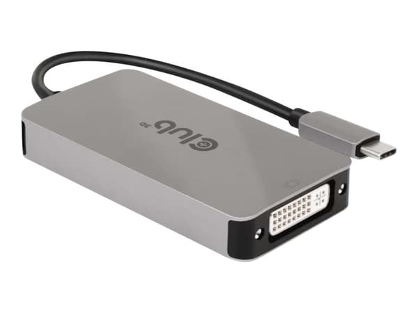 Club 3D - Videoadapteri - 24 pin USB-C han til DVI-I hun - 4K tuki