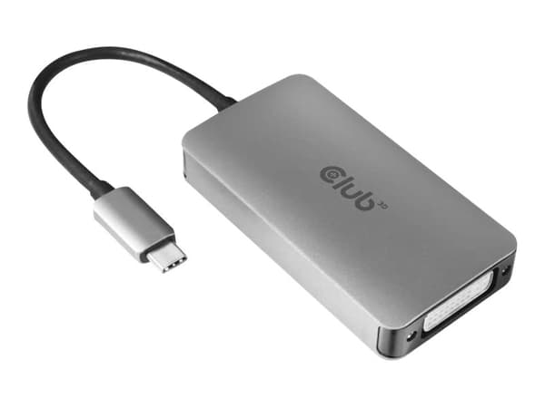 Club 3D - Videoadapteri - 24 pin USB-C han til DVI-I hun - 4K tuki