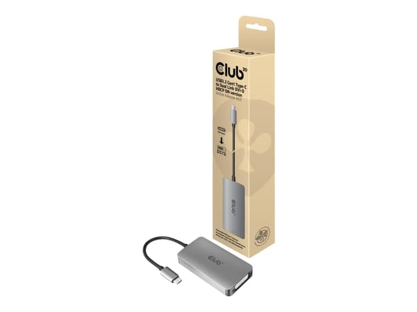 Club 3D - Videoadapteri - 24 pin USB-C han til DVI-I hun - 4K tuki