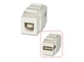 Miniatyrbilde 1 av 2: Lindy 60555, Hvit, USB A, USB B, Hunkjønn, Hunkjønn