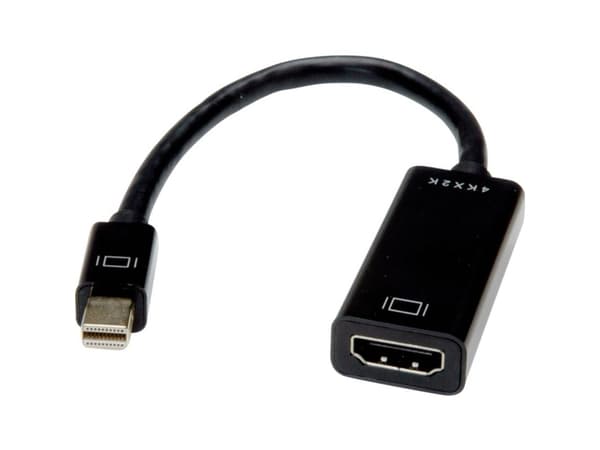 Value Cableadapter, v1.2, MiniDP M - HDMI F, 0,15 mm, 14 x 44 x 44 mm