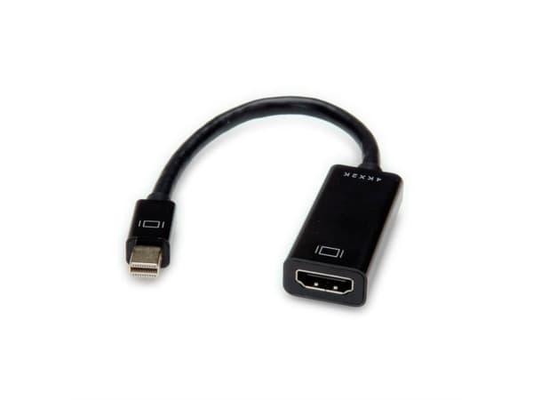 Value Cableadapter, v1.2, MiniDP M - HDMI F, 0,15 mm, 14 x 44 x 44 mm