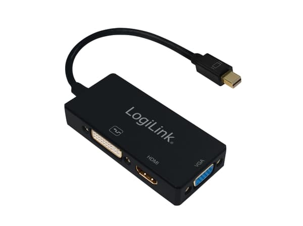 LogiLink CV0110, 0,15 m, Mini DisplayPort, VGA + HDMI + DVI, Hankjønn, Hunkjønn, Rett