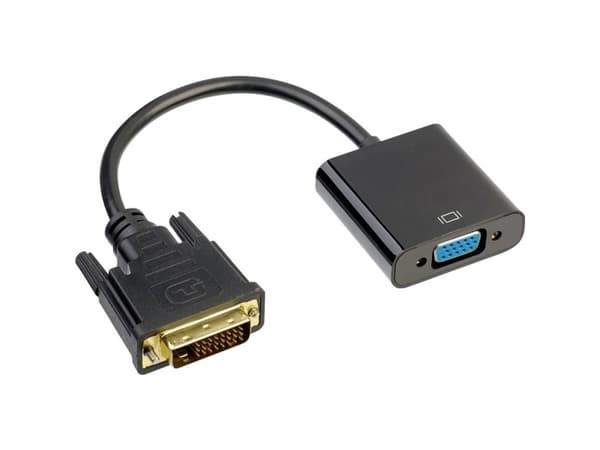 Akyga - Video adapter - dobbeltlenke - DVI-D hann til HD-15 (VGA) hunn - 15 cm