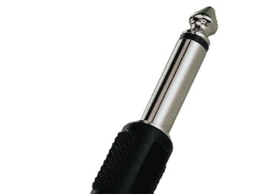 Monacor NTA-175, 6.3 mm, RCA, Musta, Ruostumaton teräs