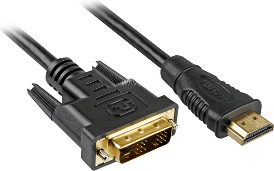 Sharkoon - Adapterkabel - enkeltlenke - HDMI hann til DVI-D hann - 5 m