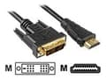 Miniatyrbilde 1 av 5: Sharkoon - Adapterkabel - enkeltlenke - HDMI hann til DVI-D hann - 5 m