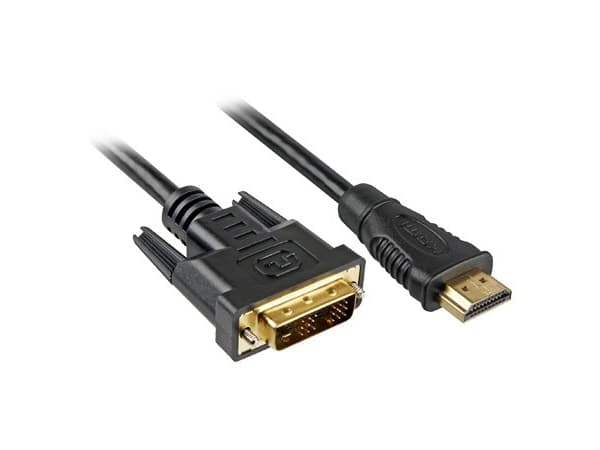 Sharkoon - Adapterkabel - dobbeltlenke - HDMI hann til DVI-D hann - 3 m - svart