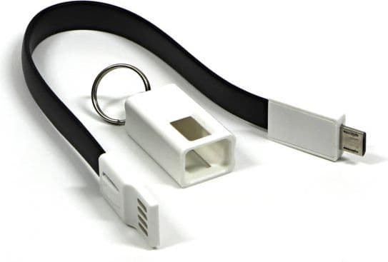 USB-adapter Logo USB-kabel (2.0), USB A M - microUSB (M), 0,2 m, svart, blister, nyckelring () - KUAMXJS02BQL