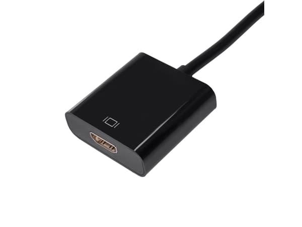 Akyga - Video adapter - DisplayPort hann til HDMI hunn - 15 cm - svart