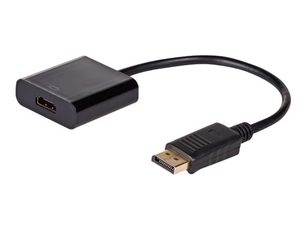 Akyga - Video adapter - DisplayPort hann til HDMI hunn - 15 cm - svart