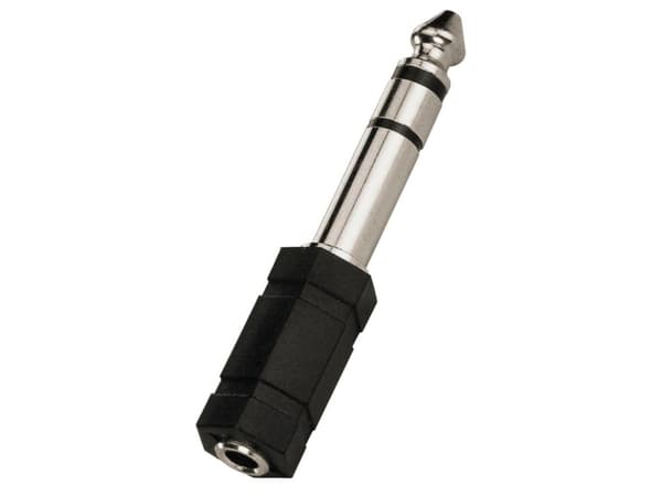 Monacor HA-37, 6.3mm, 3.5mm, Sort
