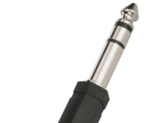 Monacor HA-37, 6.3mm, 3.5mm, Sort