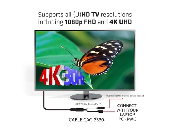 CLUB3D HDMI to DisplayPort Adapter
