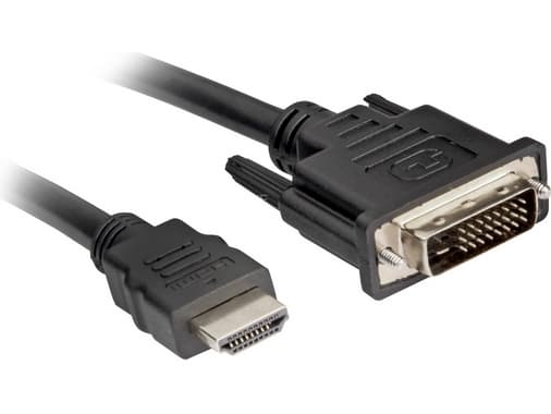 Sharkoon - Adapterkabel - dobbeltlenke - HDMI hann til DVI-D hann - 5 m - svart