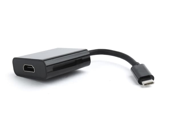 Cablexpert A-CM-HDMIF-01 - Videokort - 24 pin USB-C hane till HDMI hona - 15 cm - dubbelt skärmad - svart - stöd för 4K