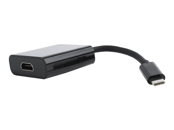 Cablexpert A-CM-HDMIF-01 - Videokort - 24 pin USB-C hane till HDMI hona - 15 cm - dubbelt skärmad - svart - stöd för 4K