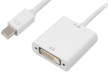Sharkoon - Videokort - Mini DisplayPort (hane) till DVI-D (hona) - DisplayPort 1.2 - 15 cm - vit