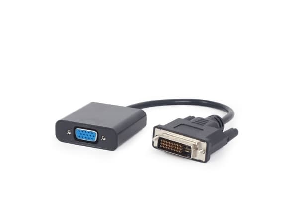 Cablexpert A-DVID-VGAF-01 - Video adapter - DVI-D hann til HD-15 (VGA) hunn - 20 cm - svart - 1080p-støtte