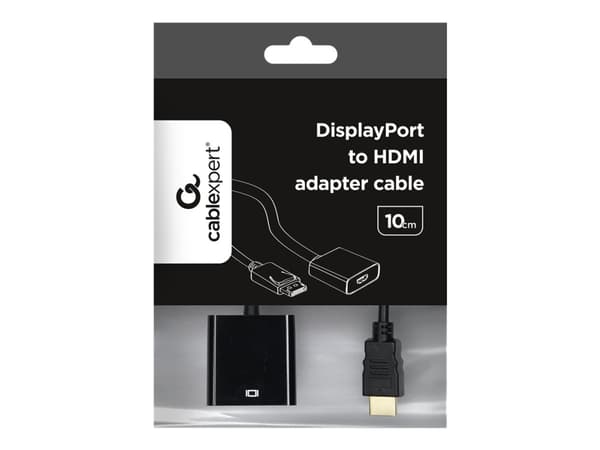 Cablexpert - Video adapter - DisplayPort hann til HDMI hunn - 10 cm - svart