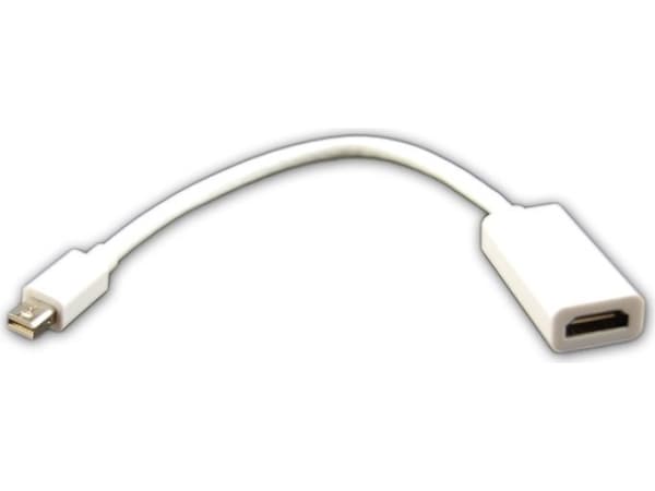 Sharkoon - DisplayPort-adapter - Mini DisplayPort hann til HDMI hunn - 15 cm - skjermet - hvit
