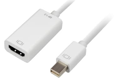 Sharkoon - DisplayPort-adapter - Mini DisplayPort hann til HDMI hunn - 15 cm - skjermet - hvit